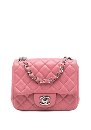 CHANEL Pre-Owned 2013-2014 Mini Square Classic Lambskin Single Flap crossbody bag - Pink