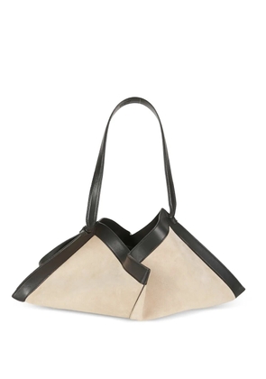 Yuzefi Wonton geometric leather tote bag - Neutrals