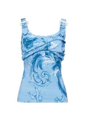 Versace Jeans Couture Wave Couture-print tank top - Blue