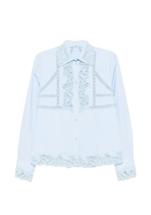 Ermanno Scervino lace-detail shirt - Blue