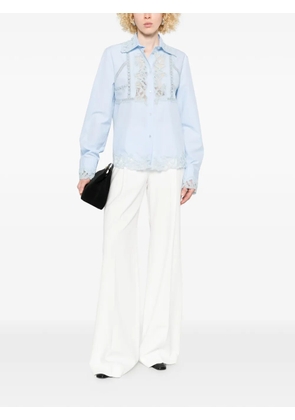 Ermanno Scervino lace-detail shirt - Blue