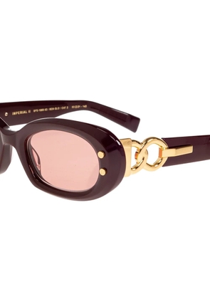 Balmain Eyewear chain-detail sunglasses - Red