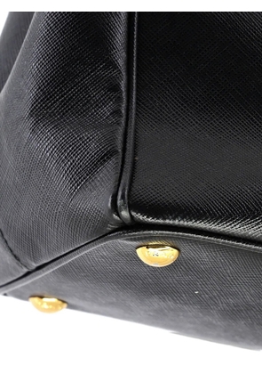 Prada Pre-Owned Double Zip Lux Saffiano Leather Medium tote bag - Black