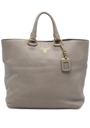 Prada Pre-Owned 2013-2025 Vitello Daino Open Convertible Tote satchel - Grey