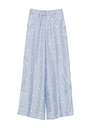 Max Mara x E. Marinella printed trousers - Blue