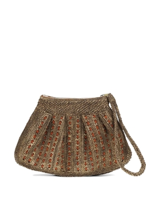 IBELIV raffia Mezzo clutch bag - Neutrals