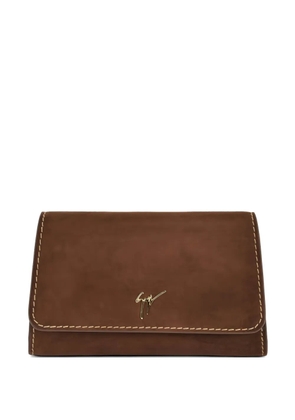 Giuseppe Zanotti mini Cleopatra chain-strap clutch bag - Brown