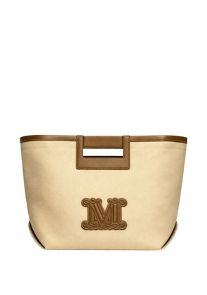 Max Mara logo-appliqué tote bag - Neutrals