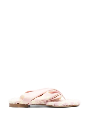 Burberry check thong sandals - Pink
