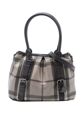 Burberry Pre-Owned 2000-2017 Small Smoke Check Coated Canvas Northfield satchel - Brown