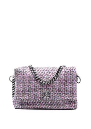 CHANEL Pre-Owned 2015-2016 CC Tweed Clasp Flap crossbody bag - Purple