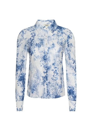 L'Agence Maria lace button blouse - White