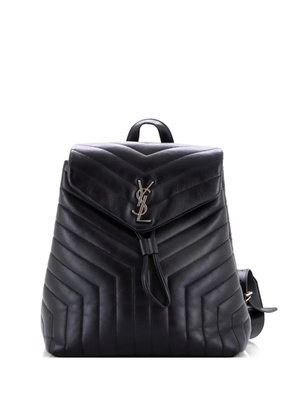 Saint Laurent Pre-Owned LouLou Matelasse Chevron Leather Medium backpack - Black