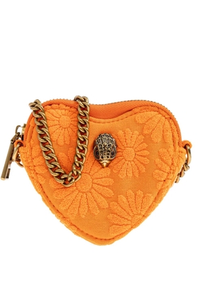Kurt Geiger London heart-shape floral cross body bag - Orange