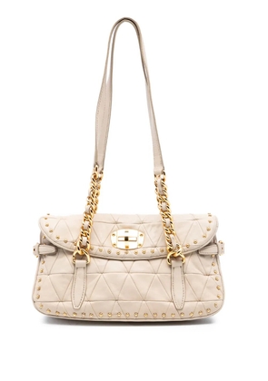 Miu Miu Pre-Owned 2010-2025 Studded Matelasse Nappa shoulder bag - Brown