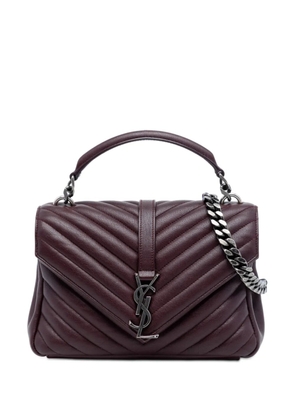 Saint Laurent Pre-Owned 2016 Medium Chevron Sheepskin Monogram College satchel - Red