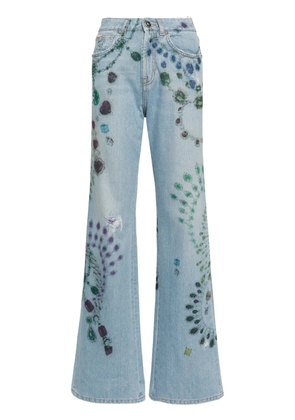 John Richmond high-rise wide-leg jeans - Blue