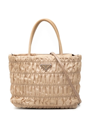Prada Pre-Owned 2010-2026 Tessuto Gaufre satchel - Neutrals