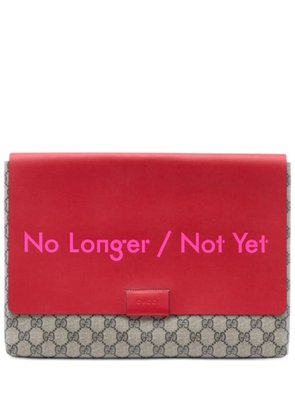 Gucci Pre-Owned 2000-2015 GG Supreme No Longer Not Yet clutch bag - Red