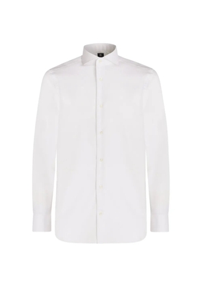 Boggi Milano naples-collar pinpoint cotton shirt - White