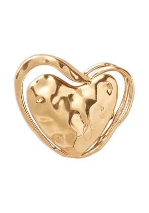 Claudie Pierlot Golden Heart brooch