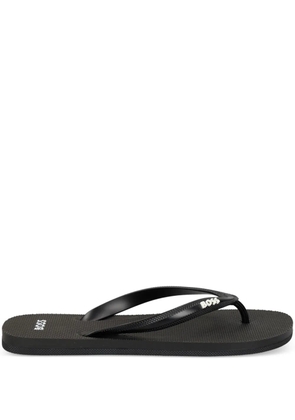 BOSS logo-embossed flip-flops - Black