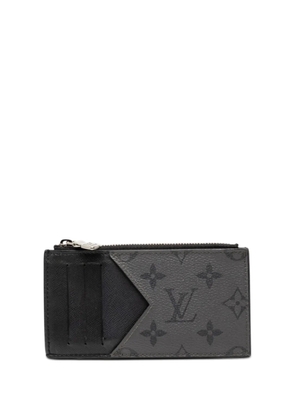 Louis Vuitton Pre-Owned 2021-2026 Monogram Eclipse Reverse Taigarama Coin card holder - Black