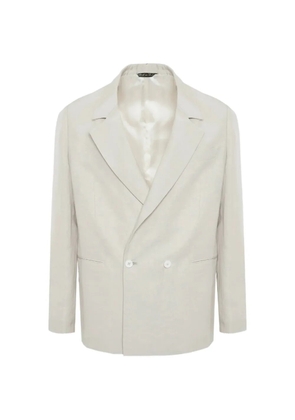 Costumein double-breasted regular fit blazer - Neutrals