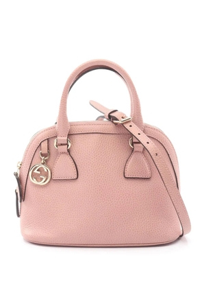 Gucci Pre-Owned 2016-2026 Mini Leather GG Charm Dome satchel - Pink