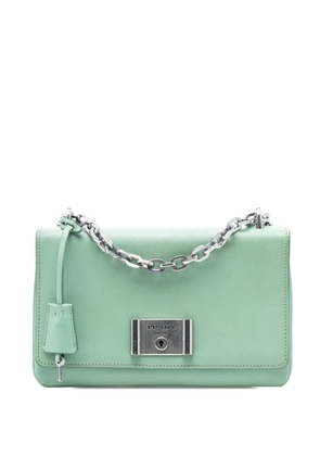 Prada Pre-Owned 2013-2026 Saffiano Lux Chain Lock Flap crossbody bag - Green