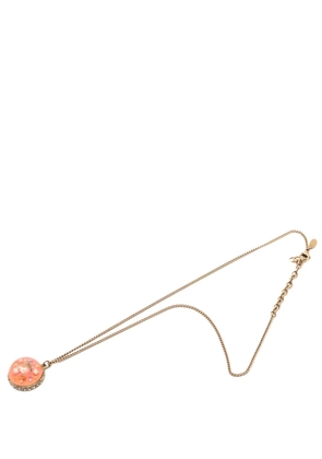 CHANEL Pre-Owned 2009 CC Gold Plated Resin Strass Dome Pendant Necklace costume necklace - Pink