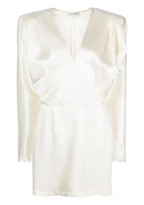 Magda Butrym silk wrap minidress - Neutrals