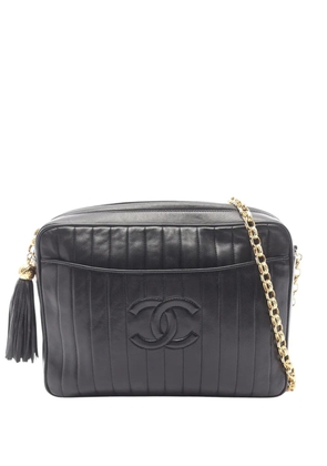 CHANEL Pre-Owned 1994-1996 Mademoiselle Quilted Lambskin Tassel Camera Bag crossbody bag - Black