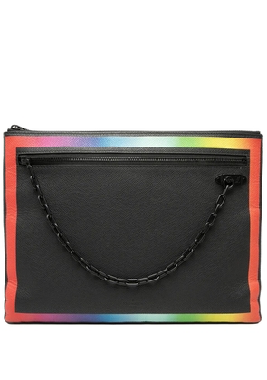 Louis Vuitton Pre-Owned 2019 Taiga Rainbow Pochette A4 clutch bag - Black