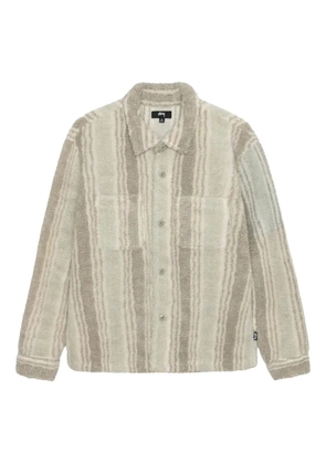 Stüssy stripe sherpa shirt - Neutrals