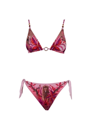 Pin Up Stars floral-print bikini - Pink