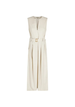 Woolrich V-neck belted midi dress - Neutrals