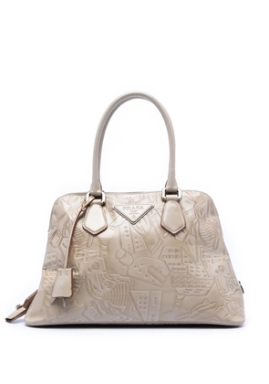 Prada Pre-Owned 2010-2026 Embossed Leather handbag - Neutrals