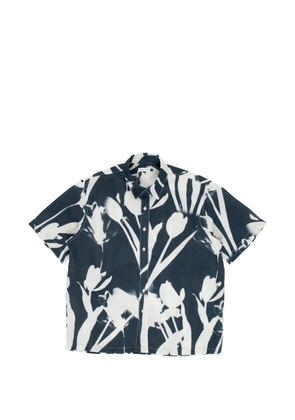 Pop Trading Company tulip print short sleeve shirt - Blue