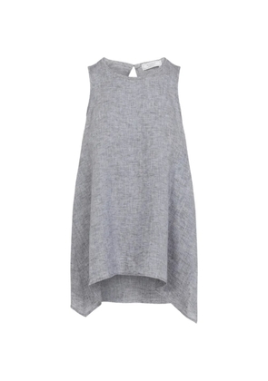 Peserico keyhole asymmetrical blouse - Grey