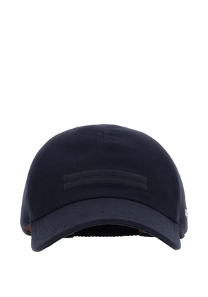 Zegna logo patch cap - Blue