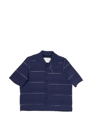 Camiel Fortgens ribbed striped polo shirt - Blue