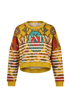 Valentino Garavani floral stripe sweatshirt - Yellow