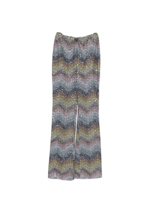 Missoni Sequined flared trousers - Blue