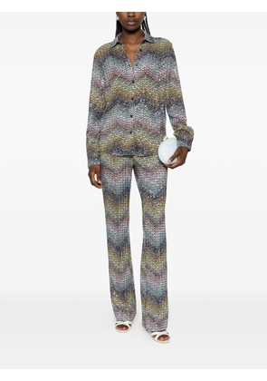 Missoni Sequined flared trousers - Blue