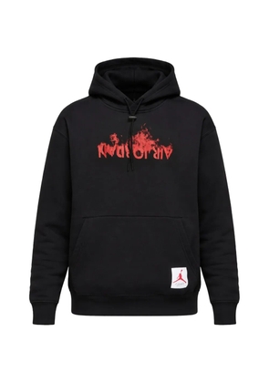 Jordan Retro 4 graphic-print drawstring hoodie - Black
