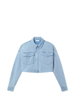 Good American pocket cropped jacket - Blue