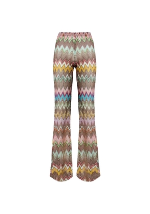 Missoni zigzag beach cover-up trousers - Brown