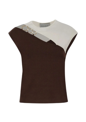 kaos cut-out top - Brown