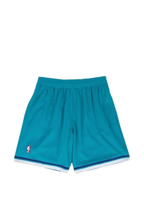 Mitchell & Ness perforated embroidered logo shorts - Blue